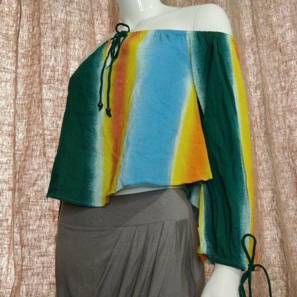 BCBGeneration Off The Shoulder Stripe Top Size XS - Picture 8 of 13